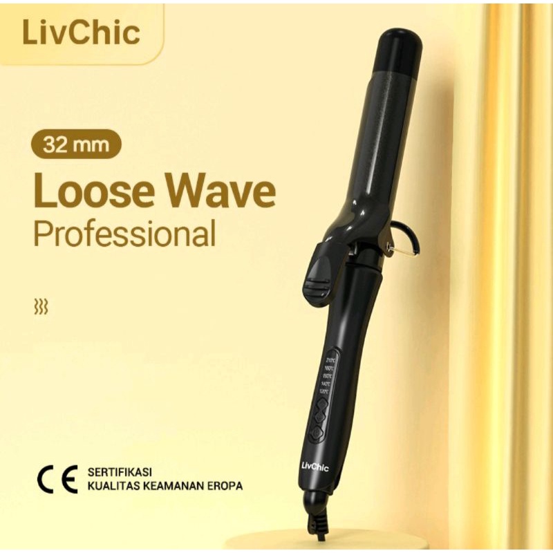 Livchic profesional catok curly waves/catokan curl import big 32mm