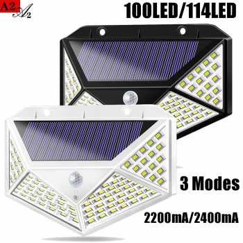 Lampu Taman Solar Panel Sensor Gerak 100 LED TaffLED