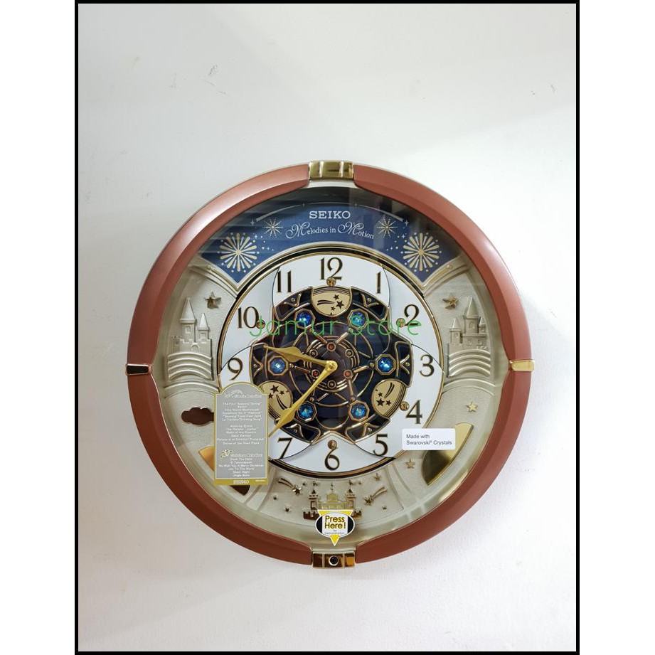 The Bazaar Seiko Wall Clock Qxm378b Melodies In Motion Shopee Indonesia