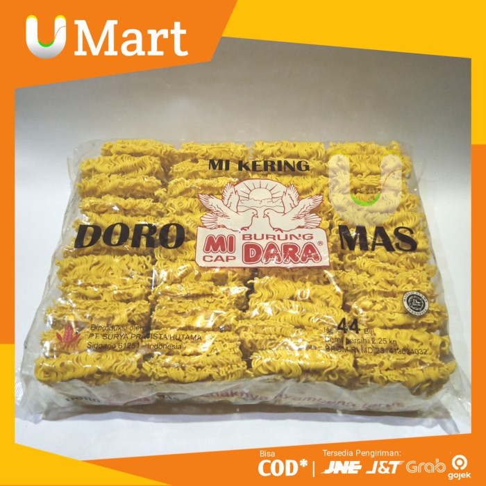 U Mart - Mie Burung Dara 1 Bal 2.25 kg isi 44 Besar Mie Kering Bakso