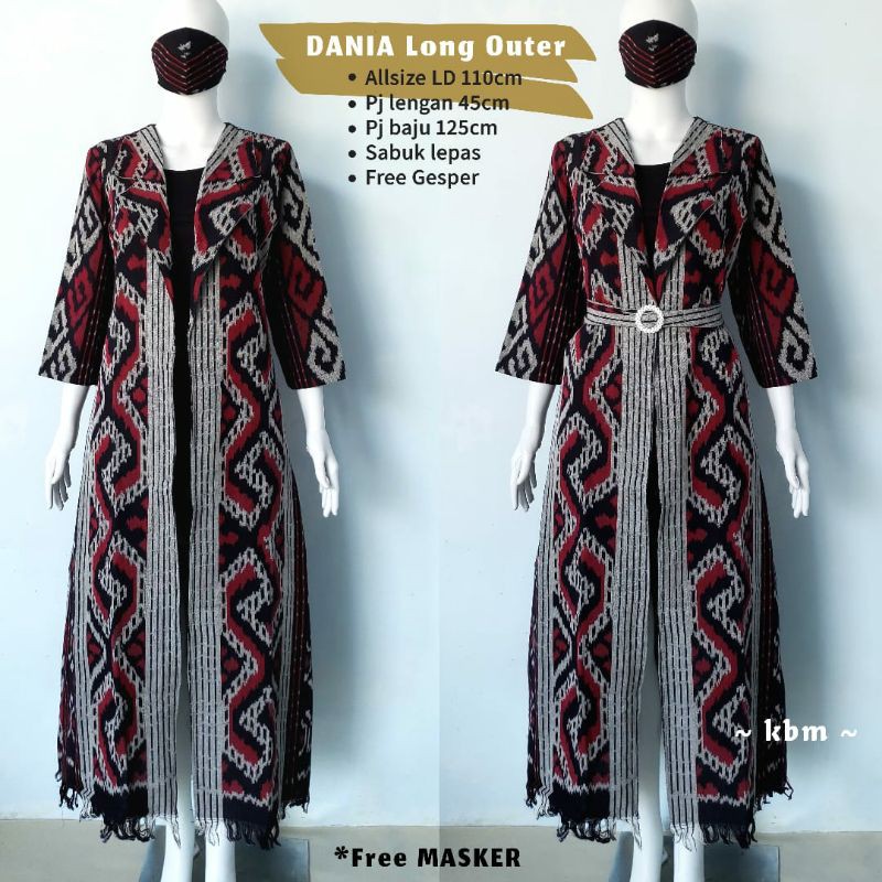 Long Blazer Tenun Troso Lurik Asli Jepara