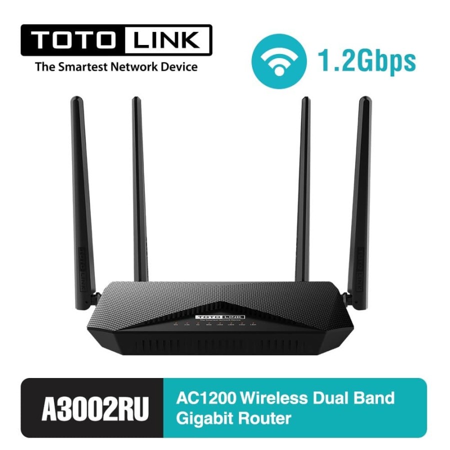 TOTOLINK A3002RU - AC1200 WIRELESS DUAL BAND GIGABIT ROUTER