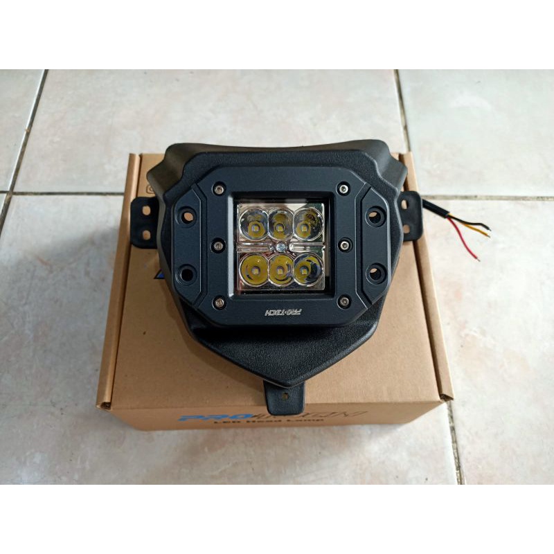 HEADLAMP BATOK LAMPU DEPAN KLX CRF PUTIH LED 6 TITIK MODE SOROT