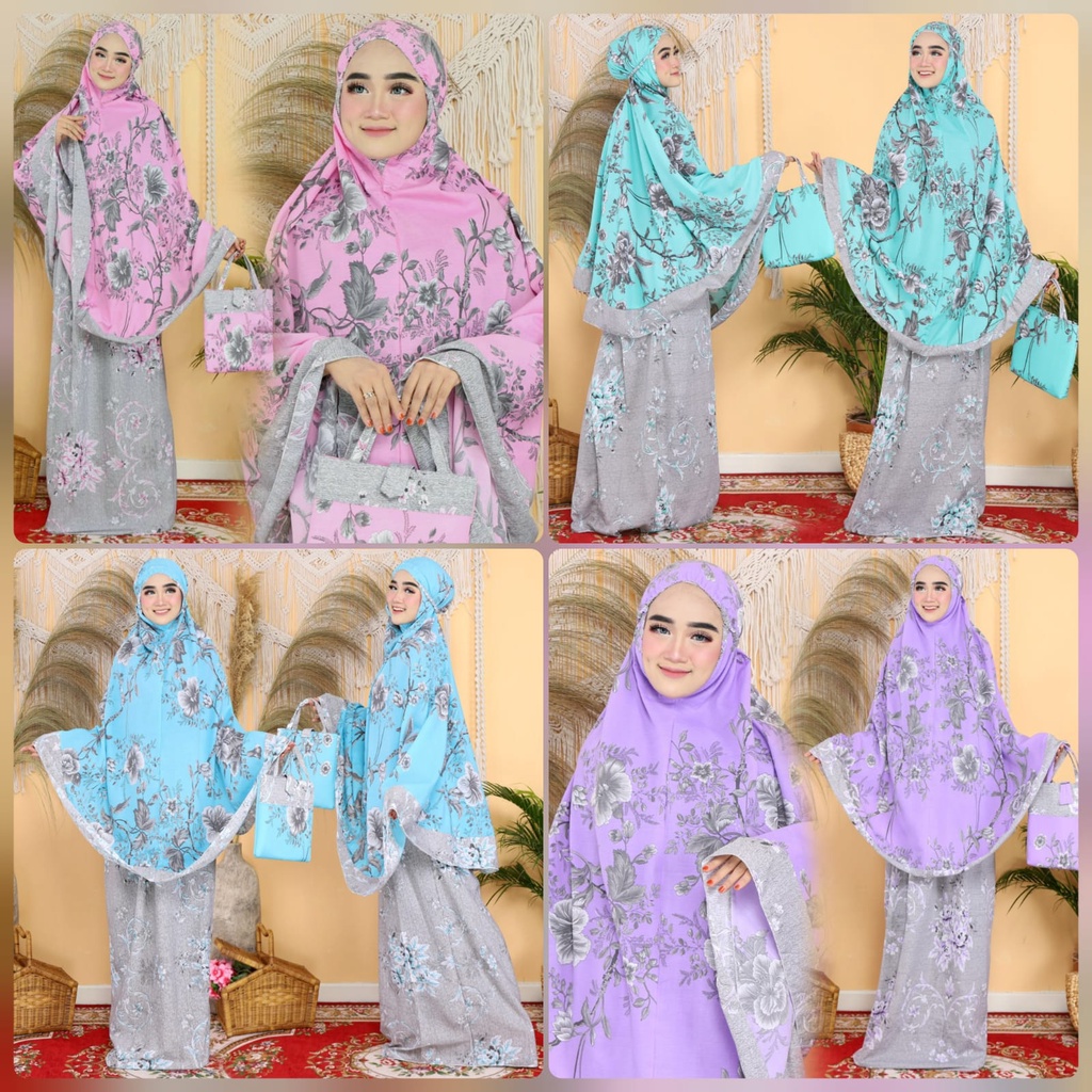 MUKENA DEWASA DAN KID BELLAROSE RAYON HM ( DIJUAL TERPISAH ) REALPIC