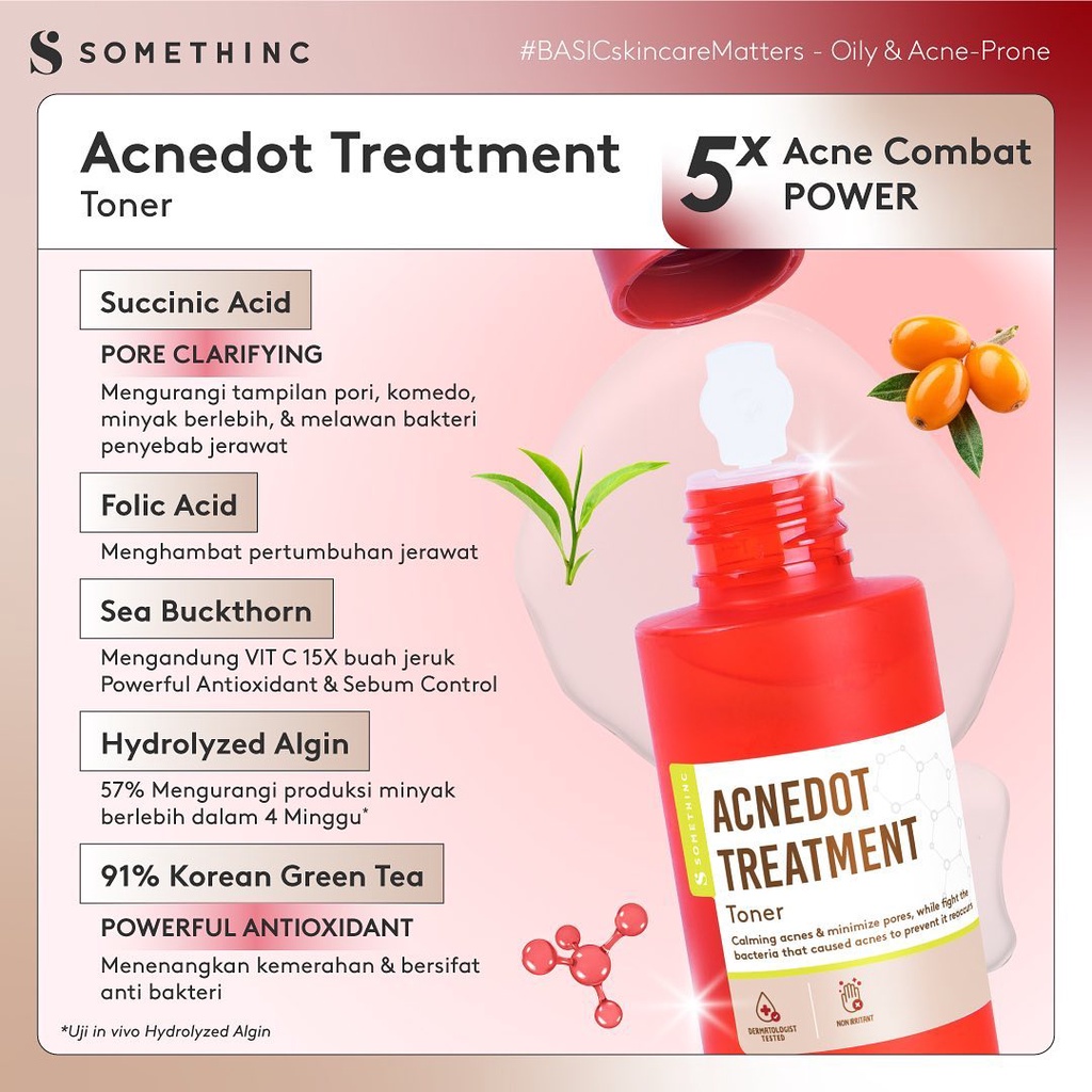 SOMETHINC ACNEDOT | Acne Toner Cleanser Bar Soap Bacne Spray