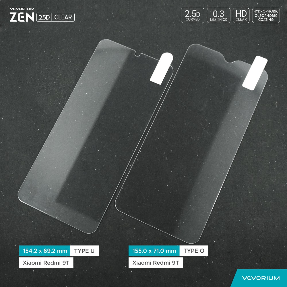 VEVORIUM ZEN 2.5D Clear Xiaomi Redmi 9T Tempered Glass Anti Gores Kaca