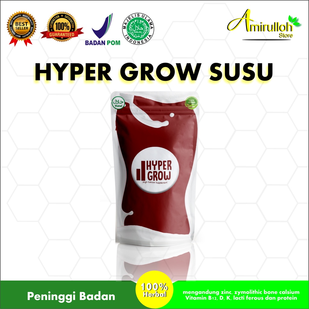 

HYPER GROW SUSU – Peninggi Badan Terlaris / susu penambah tinggi badan