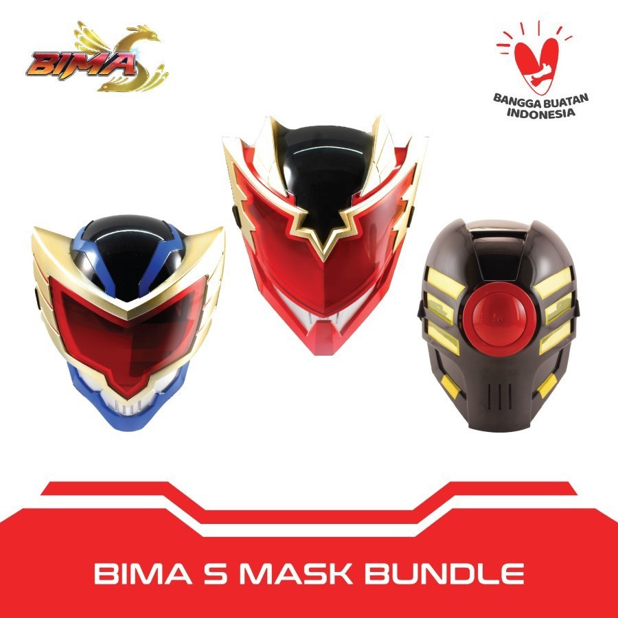 Mainan anak topeng BIMA S original lisensi BIMA S mask series RKC 08006-1