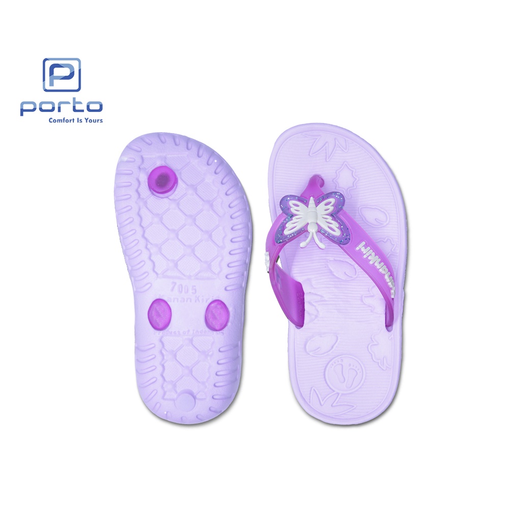 1049T- Porto Leveling Sandal Sepatu Anak Wanita Karet Anti Jamur, Anti Slip dan Warna Macaron