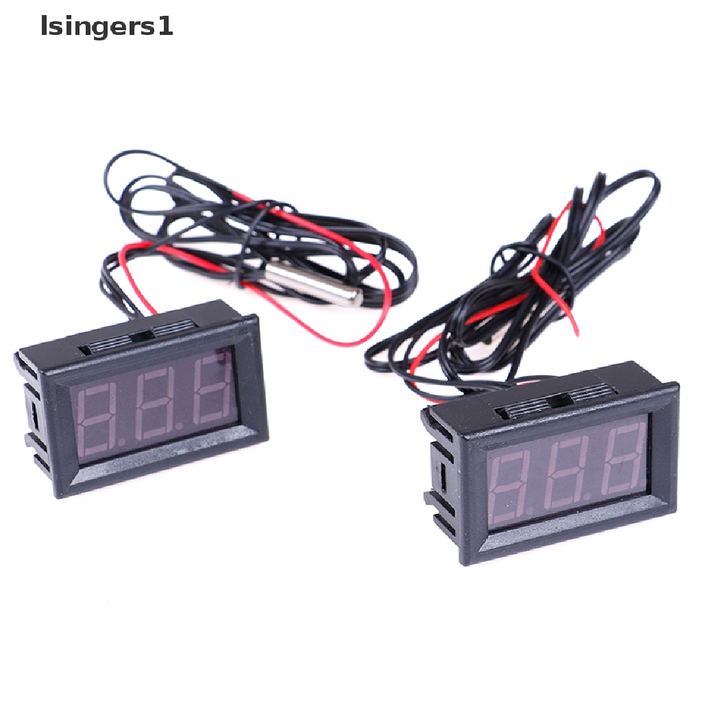 (lsingers1) Termometer Digital 12V Dengan probe - 50~110°C Buku Literatur Klasik