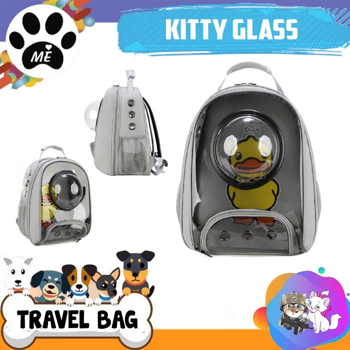 Tas Ransel Anjing Kucing &quot; KITTY GLASS &quot; Tas Travel