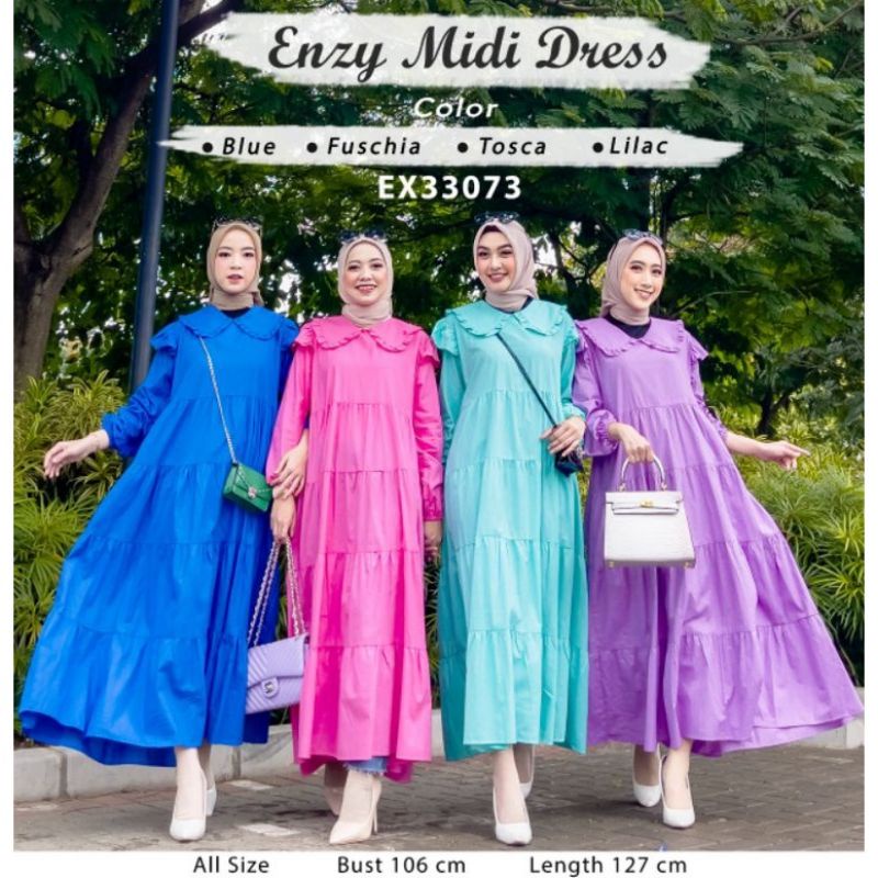 gamis midi dress Extu