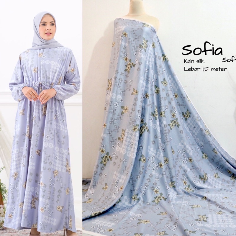 Kain Silk | motif sofia series | kain seragaman | kain sarimbit