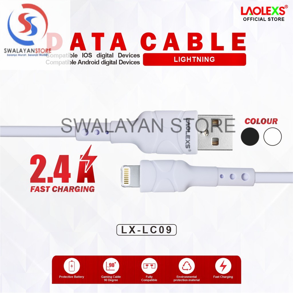 Charger Kabel Data / Kabel Charging LC-09 Fast Charging 2.4A ORIGINAL LAOLEXS