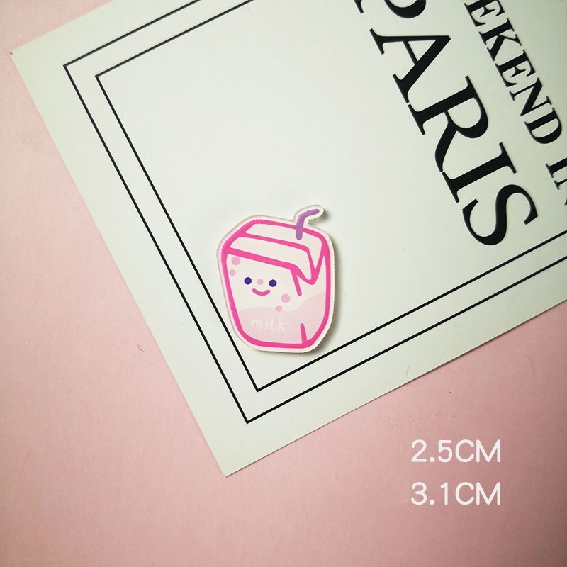 Ins Acrylic Brooch Tide Cute Creative Cartoon Girl Clothes Backpack Pendant Badge Pin Sweet Heart Jewelry