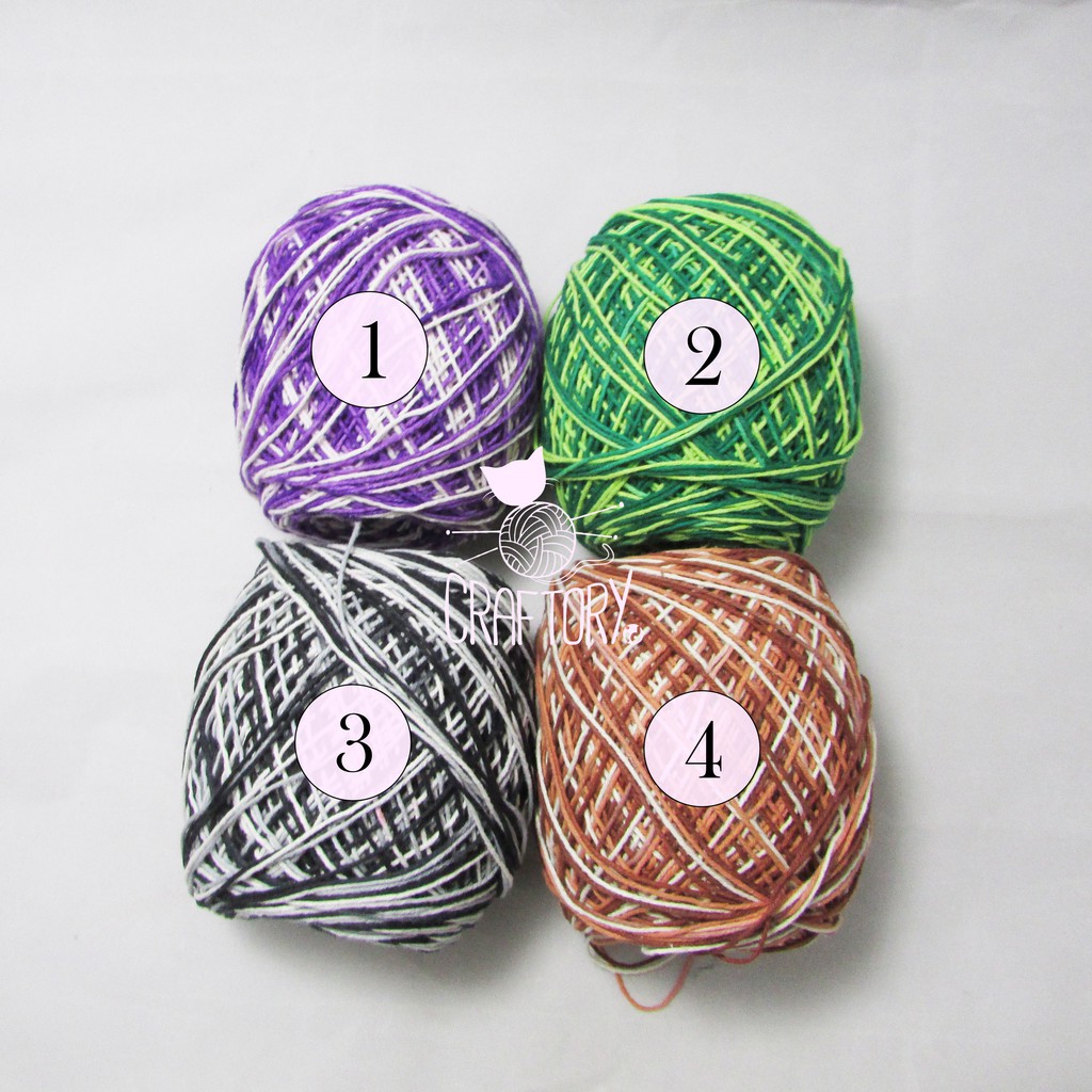 Benang Rajut Katun Sembur / Katun Marshmallow / Fusion Yarn