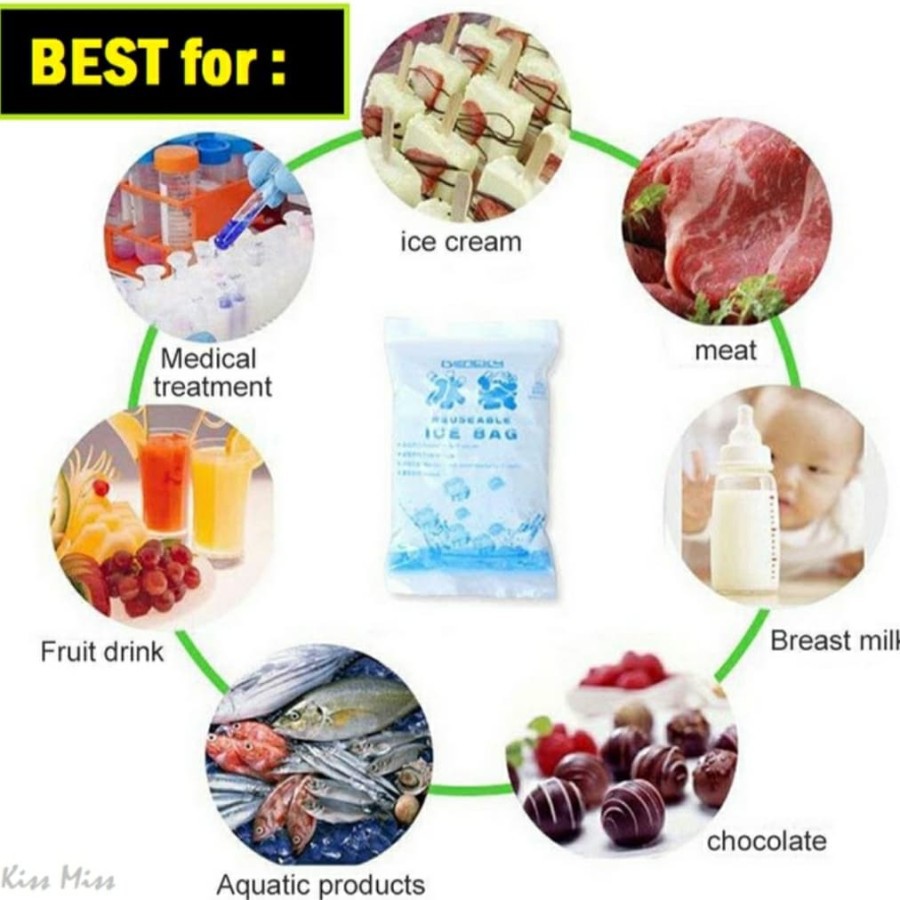 Ice Gel Bag 400 mL Cooler Untuk Suhu Tetap Dingin / Pendingin Makanan / Ice Gel Bag Murah Bangett