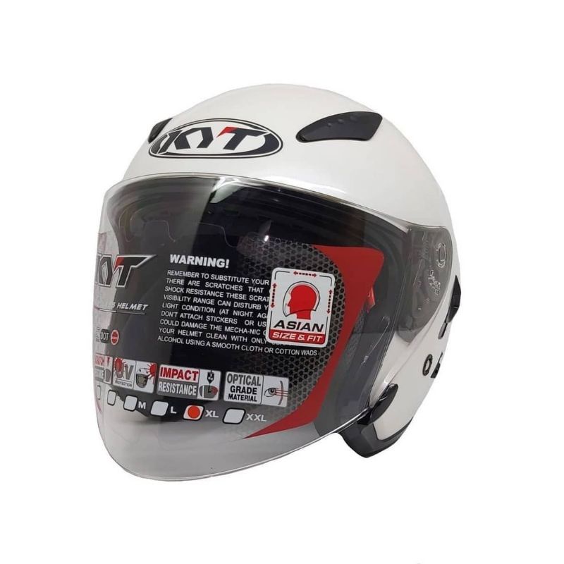 Helm KYT GALAXY Flat R BLACK DOFF & Motif Corak-White