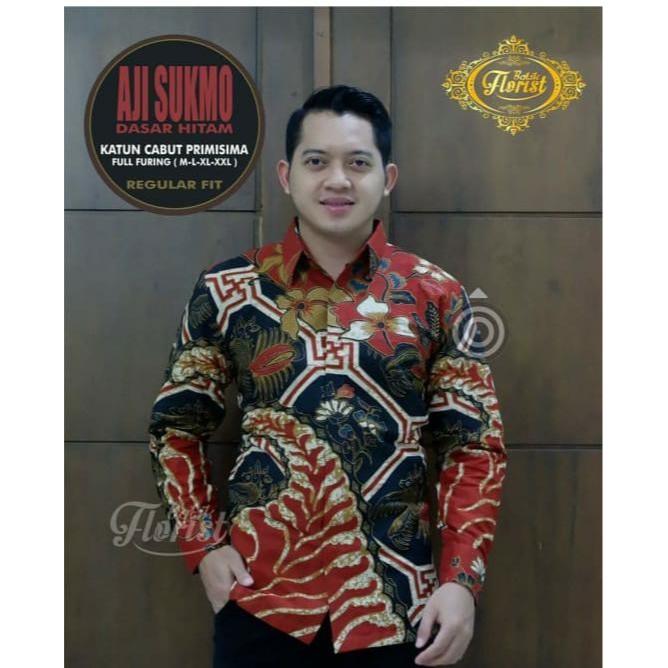 AJI SUKMA kemeja batik pria lengan panjang terbaru ORIGINAL BY FLORIST