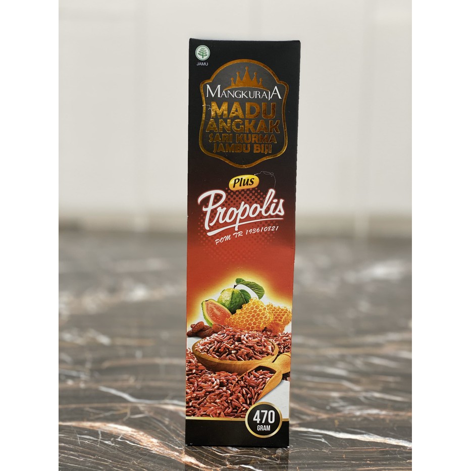 

MANGKURAJA Sari Kurma Madu Angkak Plus Propolis 470 gram Penurun Demam DBD Trombosit