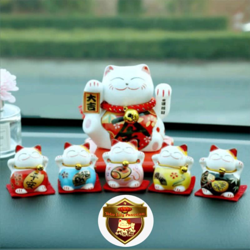 Kucing Ceramic MINI / Maneki Neko Mini