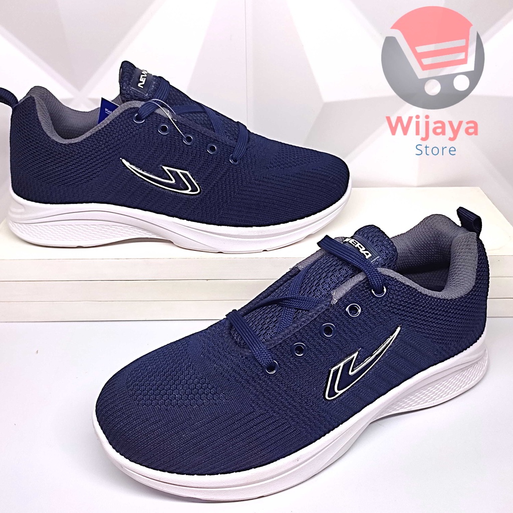 Sepatu Sneaker Pria New Era Original Olahraga Sport Stylish Maskulin Warna Navy Abu ALPHARD AUDI