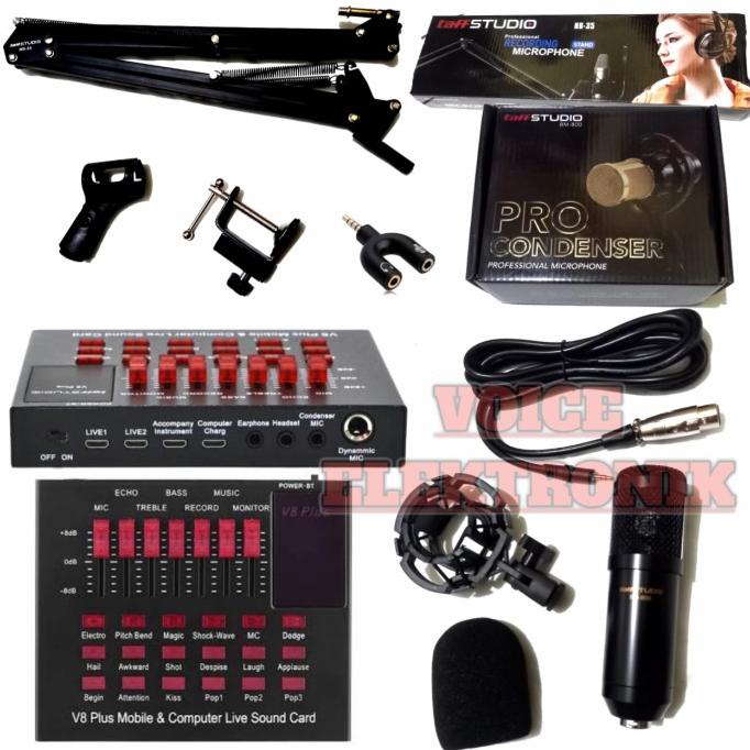 Paket BM 800 Plus Soundcard V8+ Bluetooth