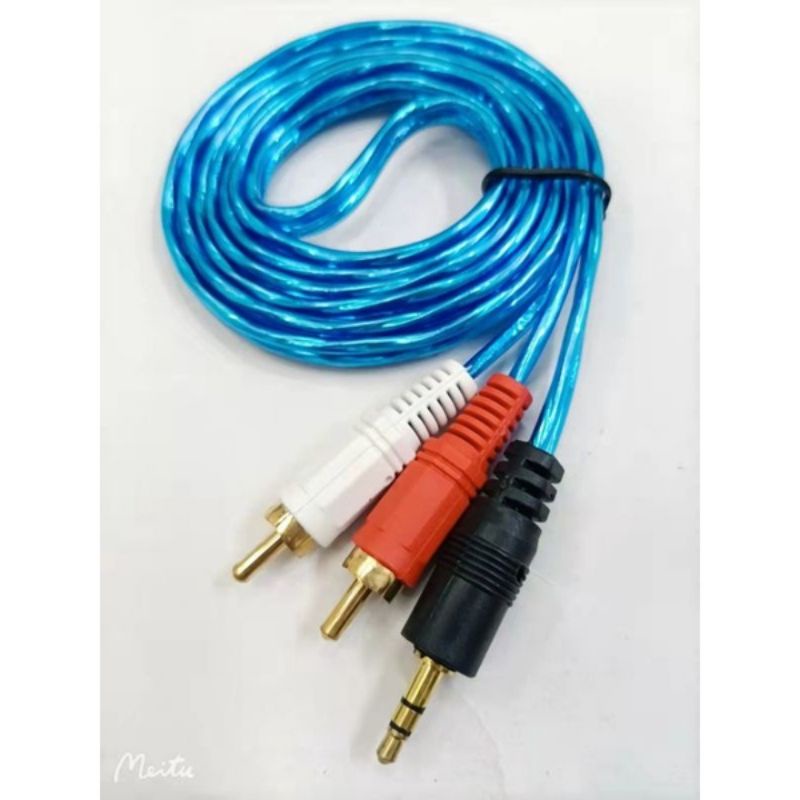 kabel Aux Av 2in 1 kabel audio jack 3.5mm AV 2 in 1 1.5m