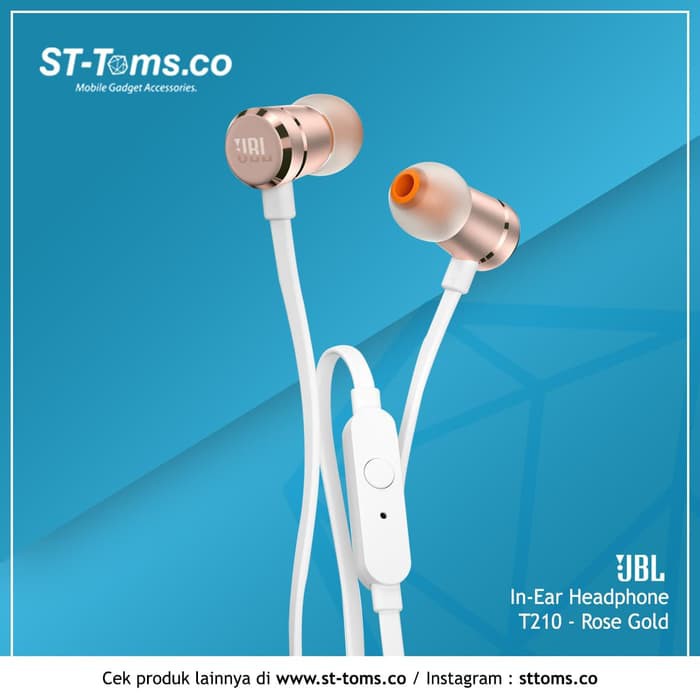 JBL In-Ear Headphone T210 - Rose Gold Best seller