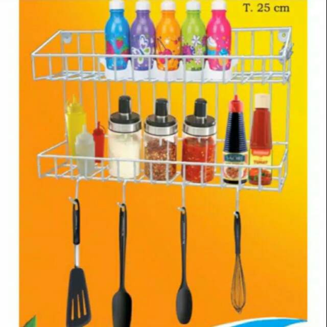 Rak Sabun Rak Bumbu Rak serbaguna Kawat putih violet