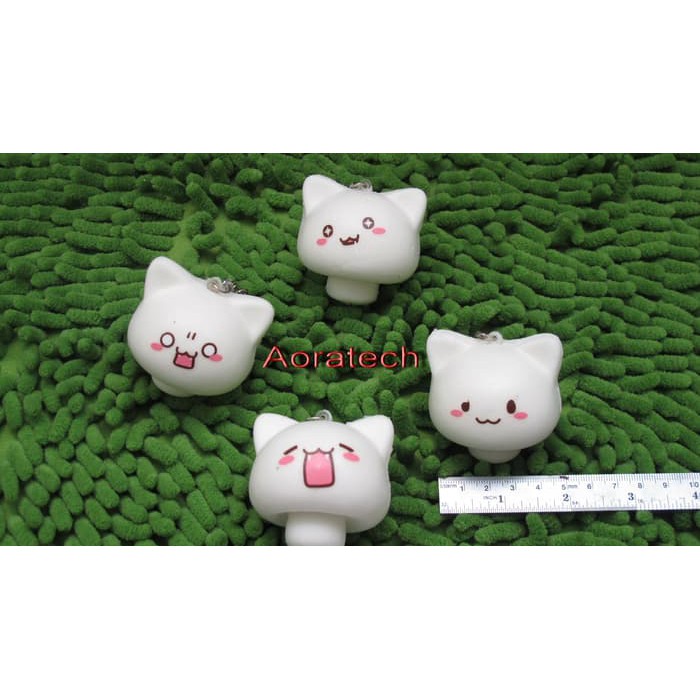 Squishy Jamur Kepala Kucing Ukuran 5cm