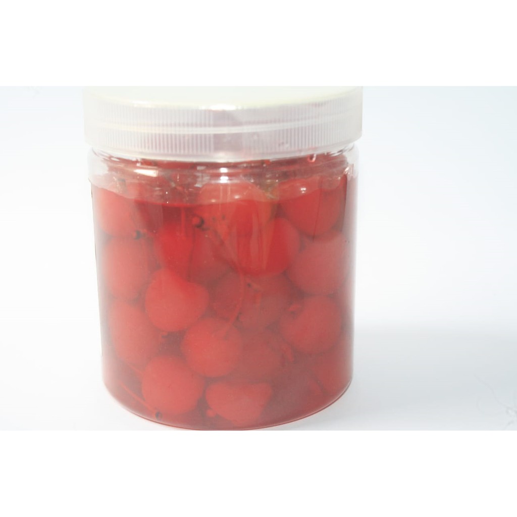 

RED CHERRIES / BUAH CHERRI MERAH TANGKAI MARACHINOS - 500 GRAM