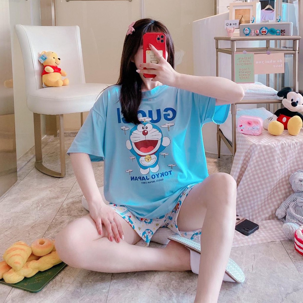 Baju Tidur Piyama Set/Piyama Wanita Import/Baju Piyama Pendek/Short Sleep Wear-4