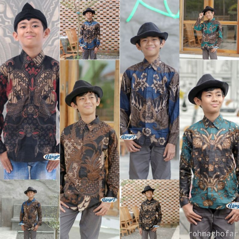 Kemeja Batik Anak Cowok 2 - 13 Tahun / Baju Batik Anak / Batik Anak Lengan Panjang / Baju Anak Pria