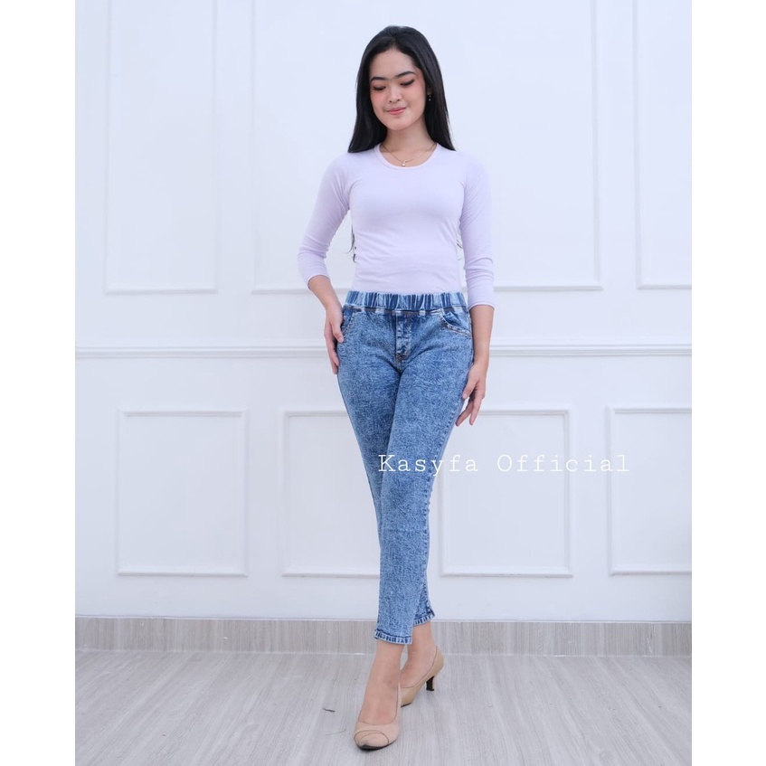 CELANA JEANS WANITA SNOW JEGGING SYANAZ #2