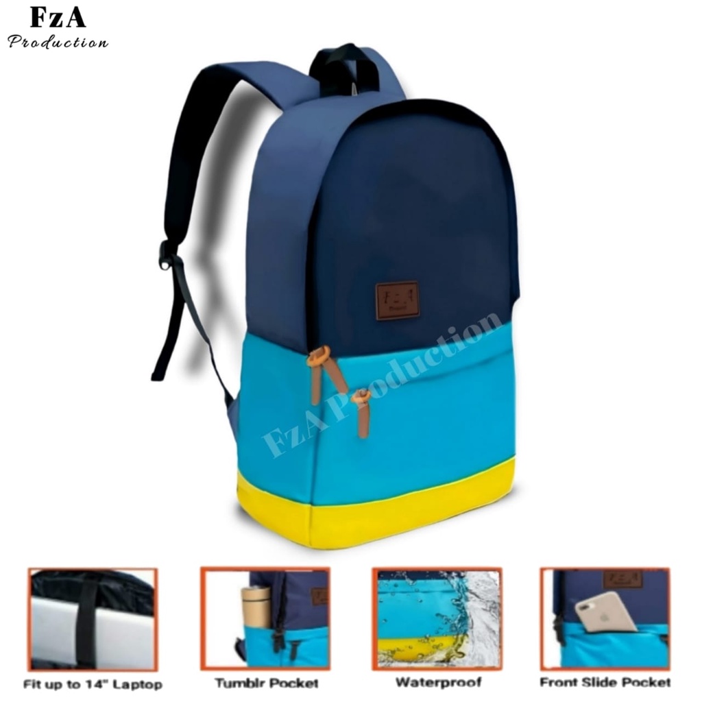 Tas Ransel Distro Kasual Pria Wanita Tas Ransel Laptop Tas Punggung Backpack Original FzA Free Dompet Sakko HP