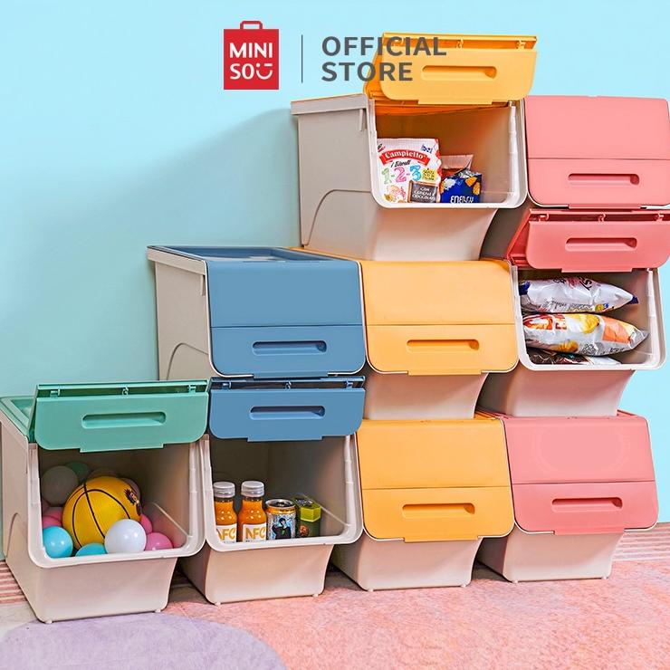 MINISO KOTAK PENYIMPANAN MULUT KUDA NIL RAK SERBAGUNA STORAGE BOX PP RAK PENYIMPANAN TEMPAT PENYIMPA