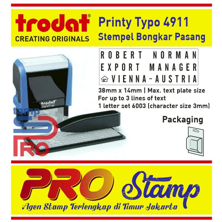 

Stempel Bongkar Pasang TRODAT 4911/Stempel Typomatic 4911