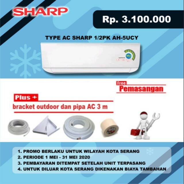 AC Sharp 1/2 PK AH-5UCY