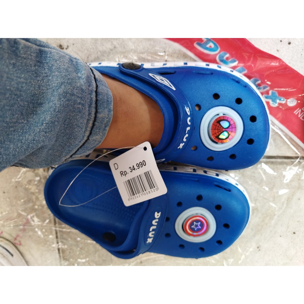 SANDAL SLOP BAIM SPYDER ANAK LAKI LAKI EXTRA STICKER DARI DULUX 080 D SIZE 25-29