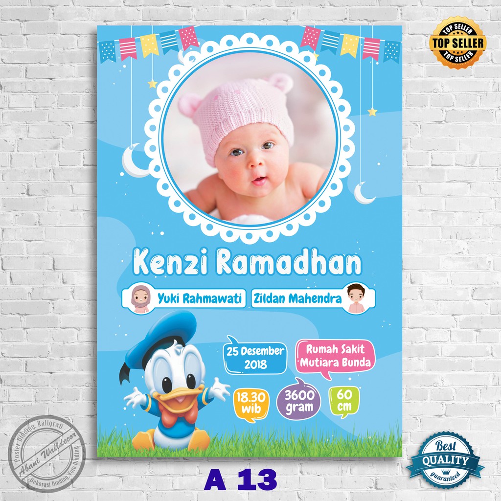 Abani Store Custom Biodata Bayi Edit Foto Kelahiran Anak Bio Baby Desain Menarik Soft File Saja-1