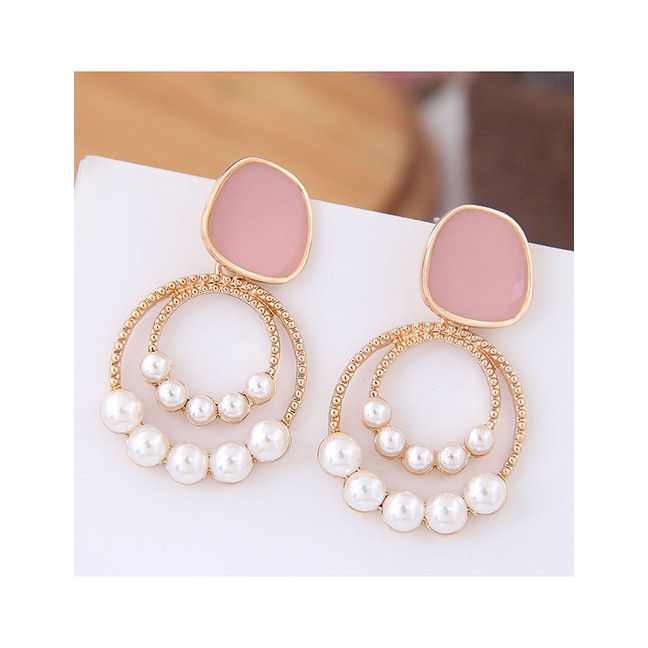 LRC Anting Tusuk Fashion Pearl Female Earrings A58810