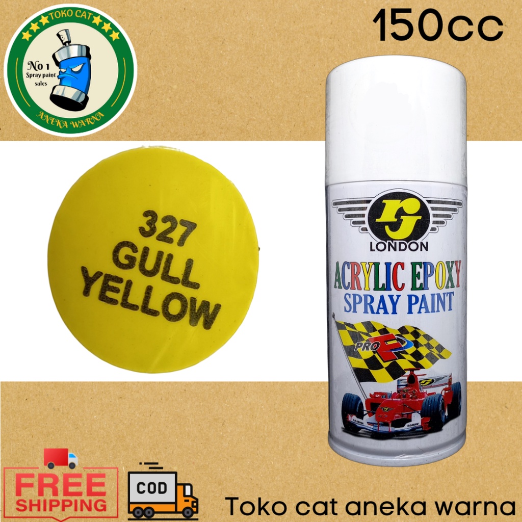 cat semprot 150cc rj london gull yellow kuning spray paint pilox pilok