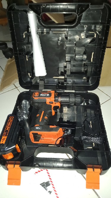 Cordless Black Decker Bdchd18k Bor Baterai 18v