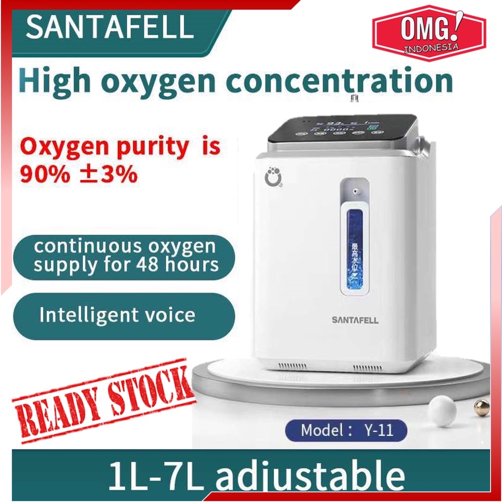 OXYGEN CONCENTRATOR SANTAFELL Y11 Alat Penghasil Oksigen Pernafasan Home Care Generator Konsentrator