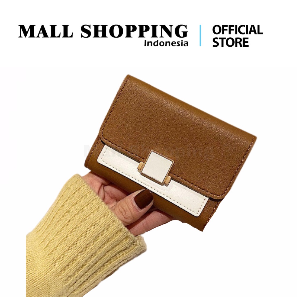 (COD) Dompet Lipat Wanita Dompet Kulit Pocket Women Fashion Wallet Mini MALL SHOPPING