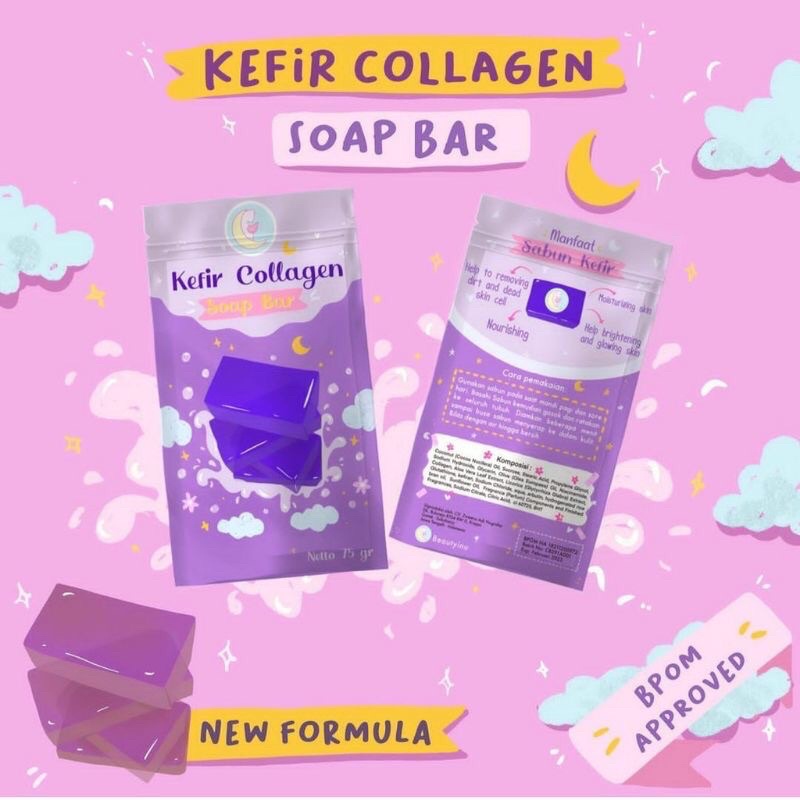 READY! SABUN KEFIR COLLAGEN SOAP BAR BY BEAUTYINU SABUN PEMUTIH VIRAL KEFIR COLLAGEN SOAP SABUN  KEF