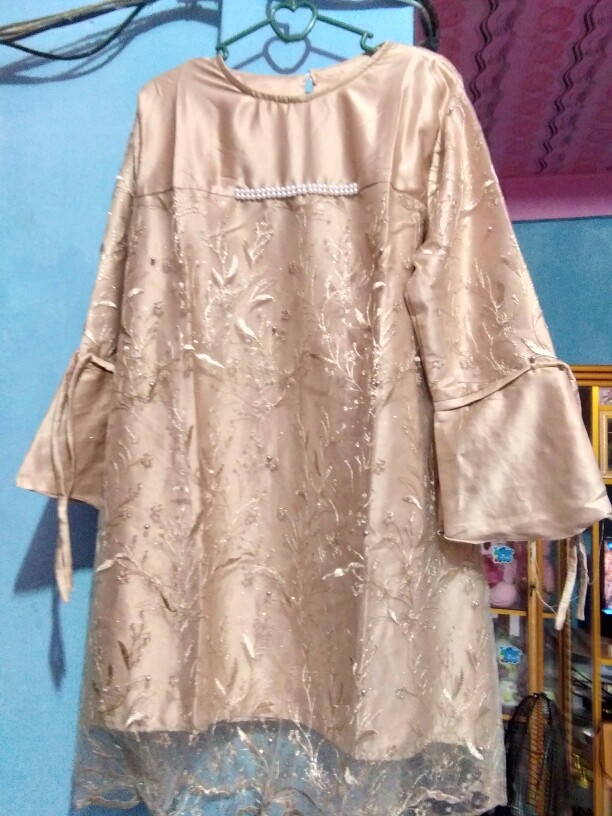 Maura Couple - Sania Ruffle Batik Couple Ori Ndoro Jowi Dnt Garansi Kebaya Modern - Set Couple Adara