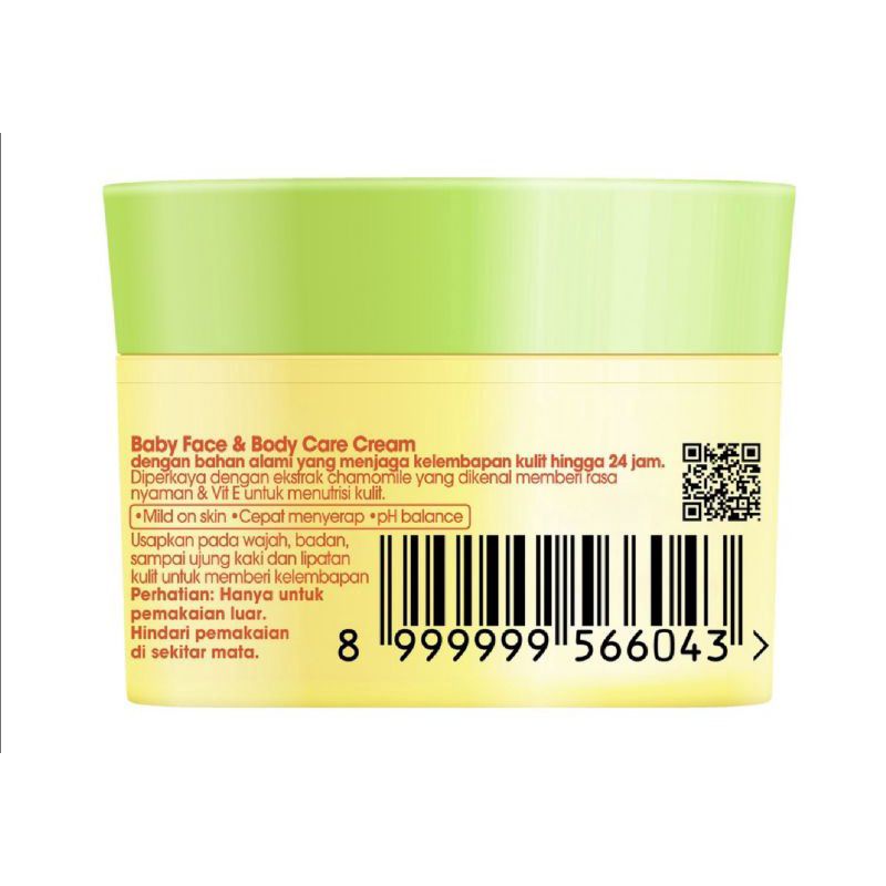 ZWITSAL BABY FACE &amp; BODY CARE CREAM 50GR