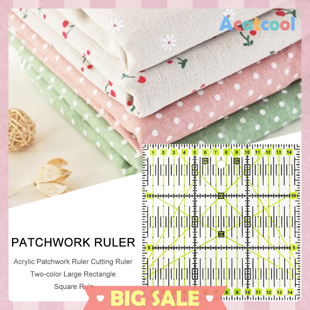 Acrylic Patchwork Ruler Double Color Quilting DIY Sewing Drawing Tools